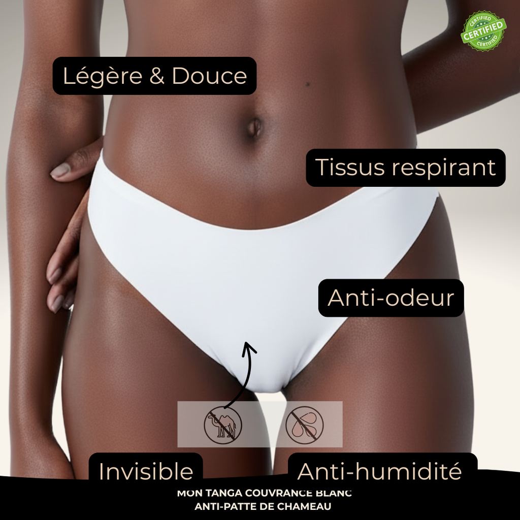 Tanga anti cameltoe blanc Secret Confort