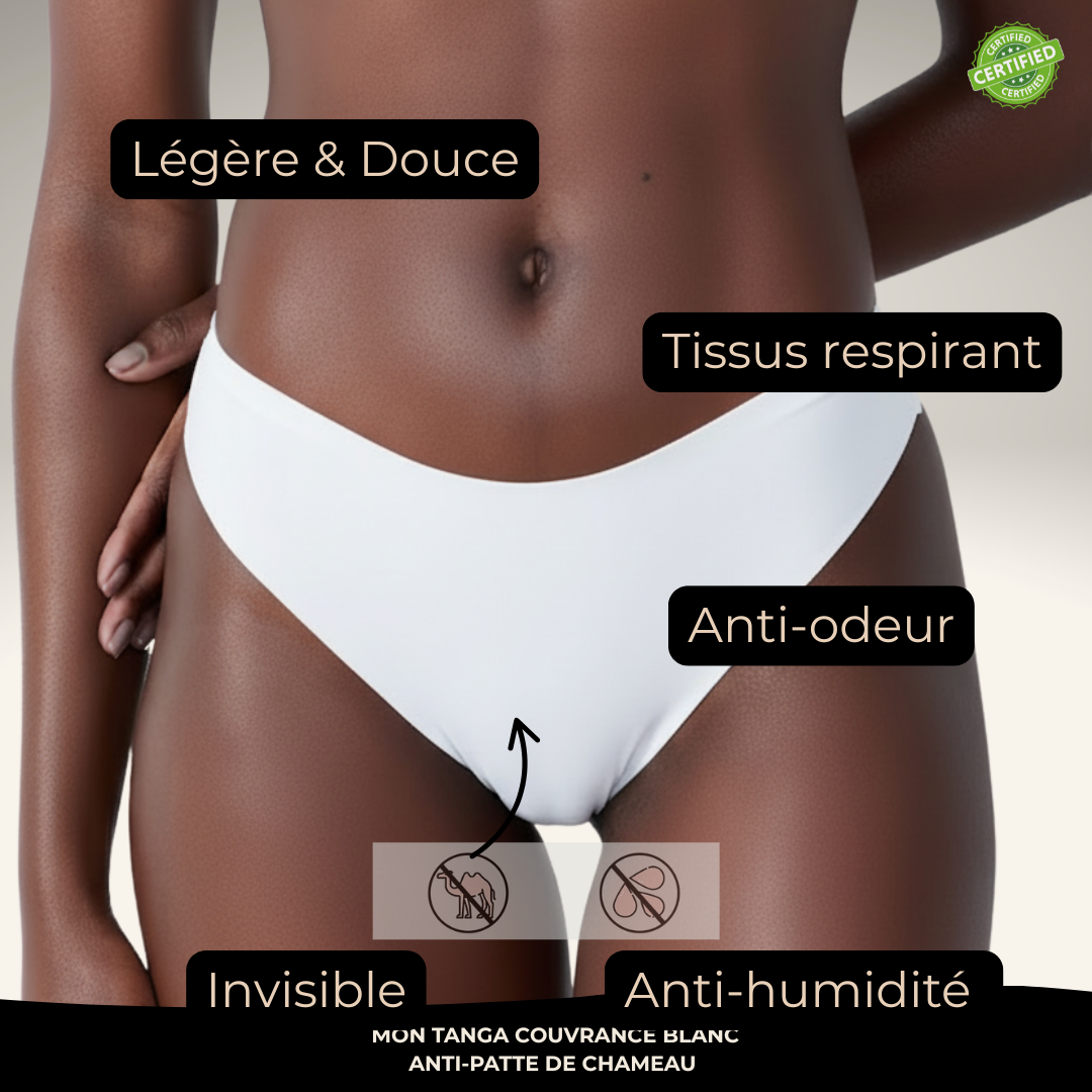 Tanga anti cameltoe blanc Secret Confort